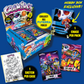 CRANIACS Series 1 Hobby Box - product display showing box, packs, chase foils and sketch card