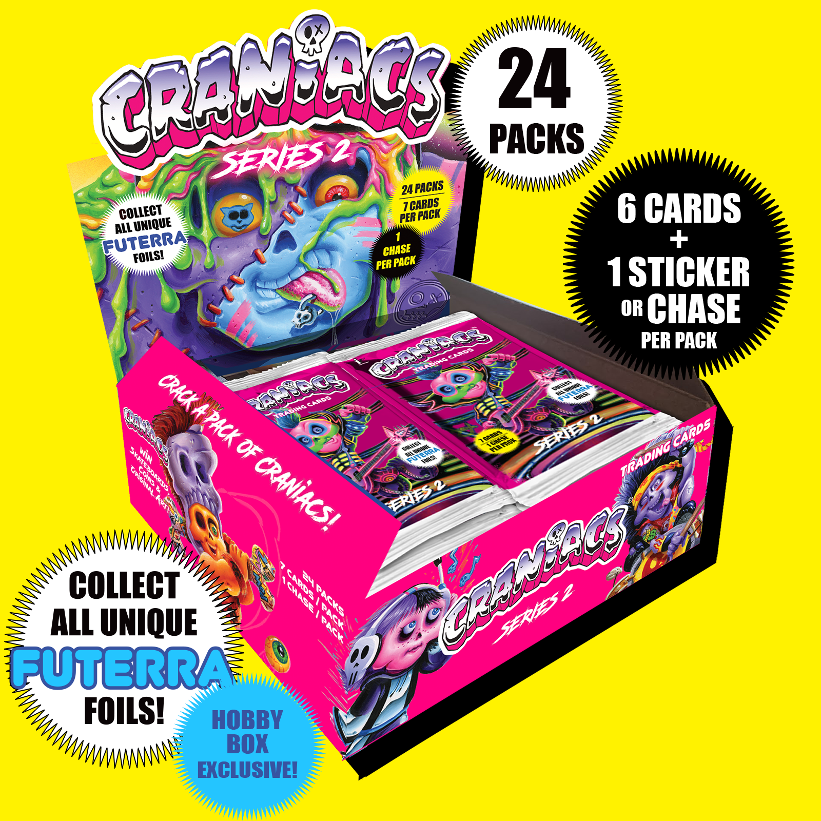 CRANIACS Series 2 Hobby Box - 24 packs, Futerra foil chase cards exclusive
