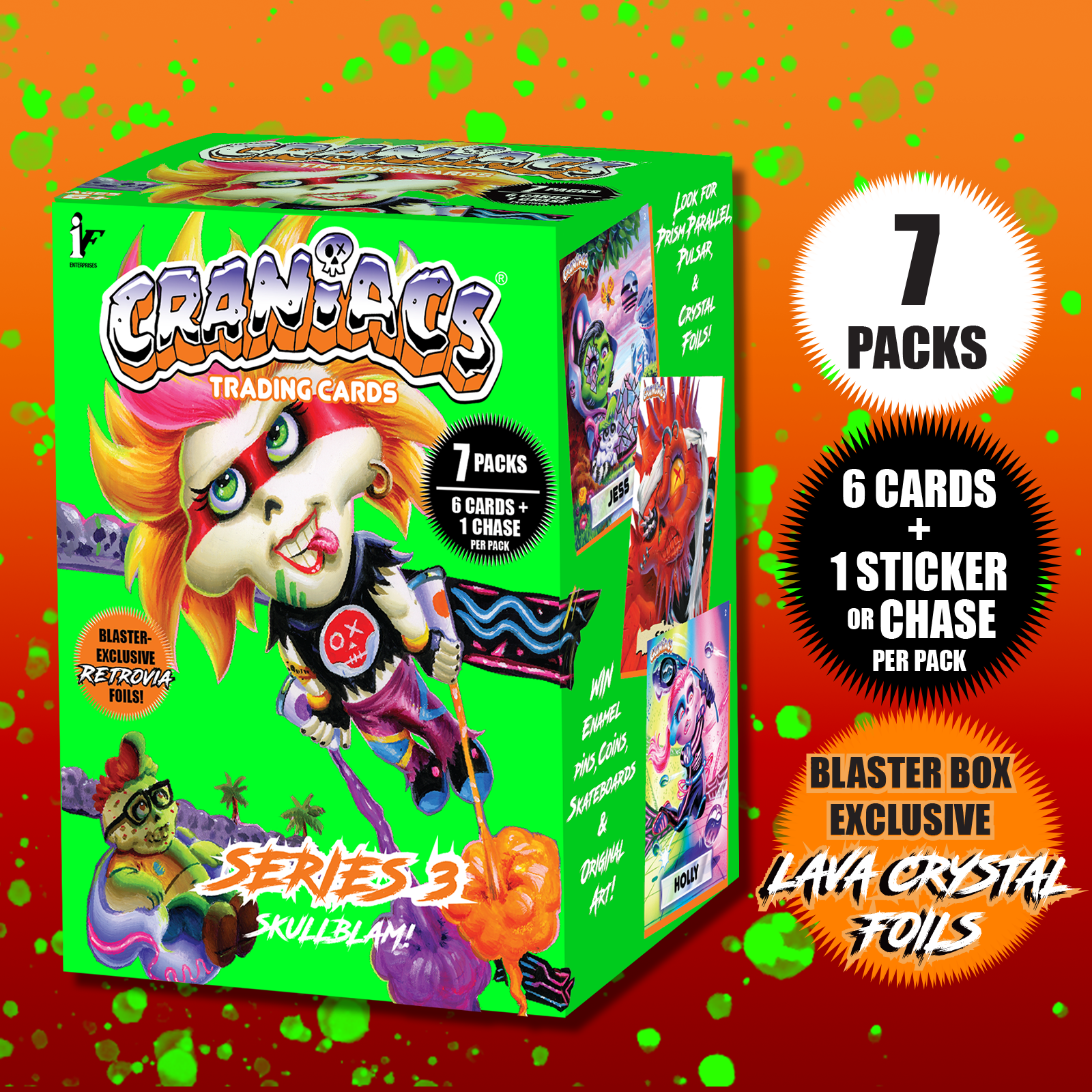 CRANIACS Series 3 – SKULL BLAM! Trading Cards – Blaster Box