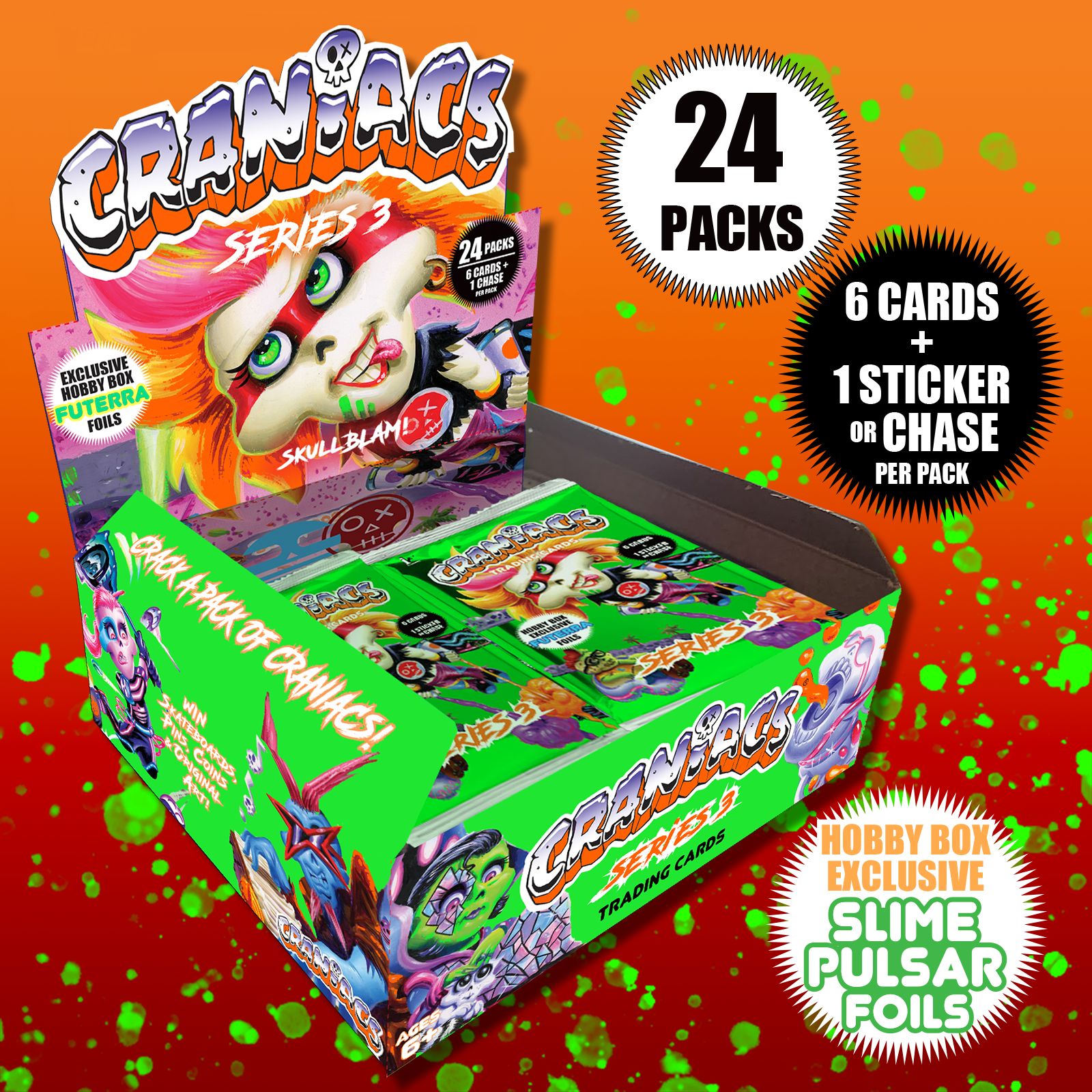 CRANIACS Series 3 – SKULL BLAM! Trading Cards – Hobby Box